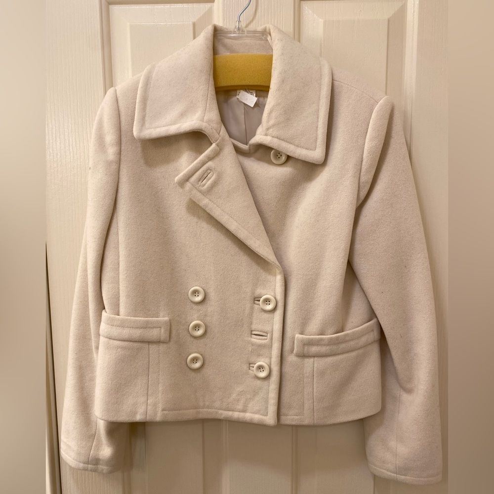David n cream short peacoat